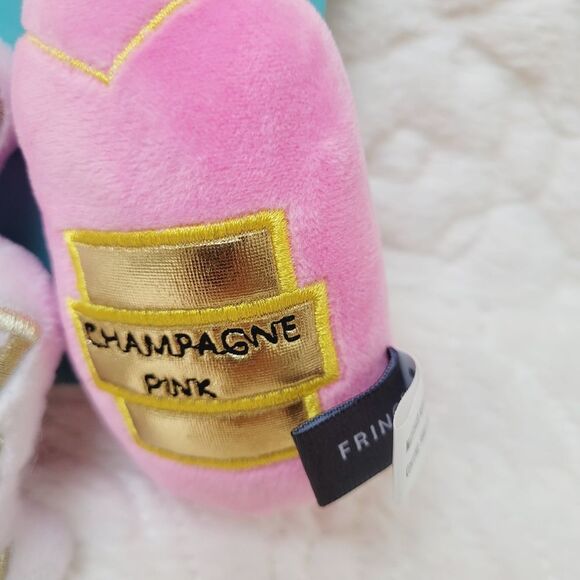 Fringe 3 Piece Mini Dog Toy Feeling Bubbly Plush Champagne Squeaker Crinkle New - Picture 8 of 10